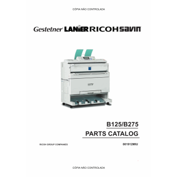RICOH Aficio 240W B125 B275 Parts Catalog