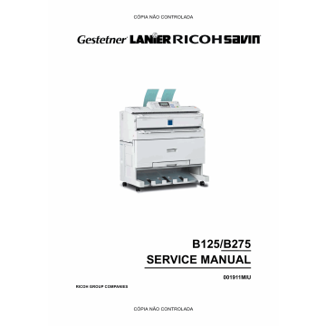 RICOH Aficio 240W B125 B275 Service Manual