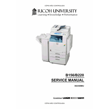 RICOH Aficio 3224C 3232C B156 B220 Service Manual