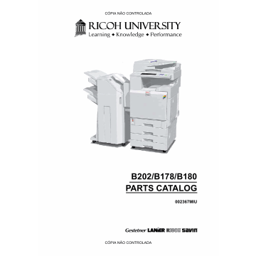 RICOH Aficio 3228C 3235 3245 B202 B178 B180 Parts Catalog