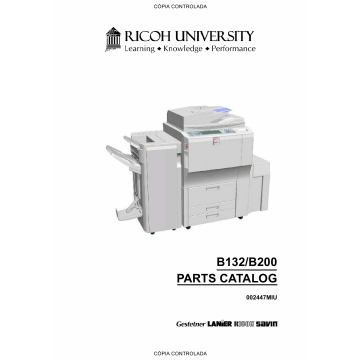 RICOH Aficio 3260C 5560 B132 B181 B200 Parts Catalog