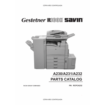 RICOH Aficio 340 350 450 A230 A231 A232 Parts Catalog