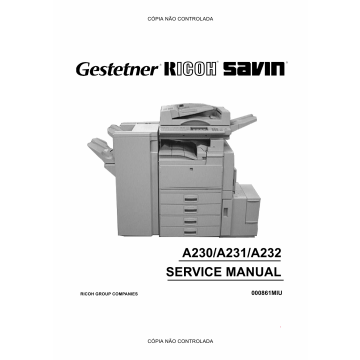 RICOH Aficio 340 350 450 A230 A231 A232 Service Manual