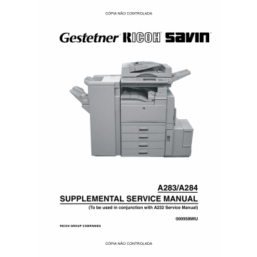 RICOH Aficio 350e 450e A283 A284 Service Manual