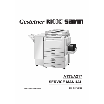 RICOH Aficio 400 500 A133-A217 Parts Service Manual