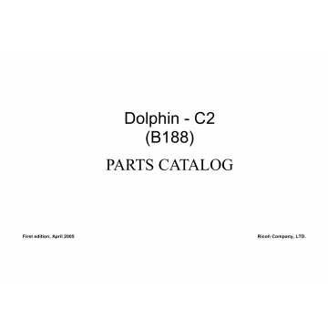RICOH Aficio 480W B188 Parts Catalog