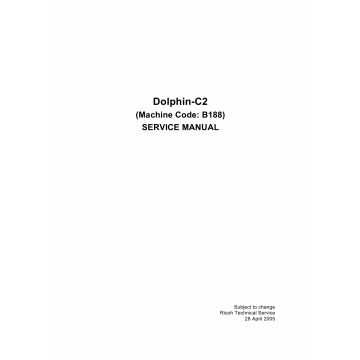 RICOH Aficio 480W B188 Service Manual