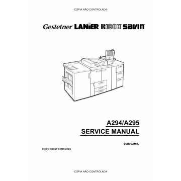 RICOH Aficio 850 1050 1085 1105 A294 295 Service Manual