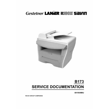 RICOH Aficio AC104 B173 Service Manual