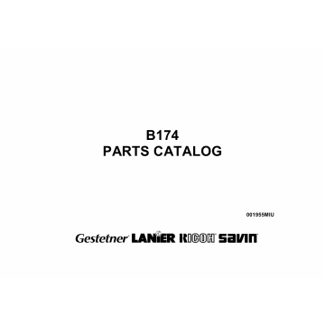 RICOH Aficio AC204 B174 Parts Catalog