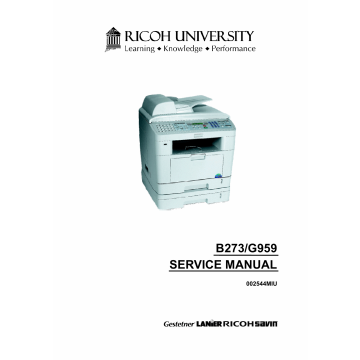 RICOH Aficio AC205 AC205L B273 G959 Service Manual