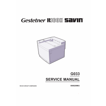 RICOH Aficio AP-204 G033 Parts Service Manual