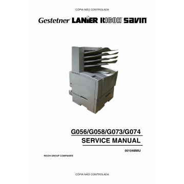 RICOH Aficio AP-2600 2600N 2610 2610N G056 G058 G073 G074 Service Manual