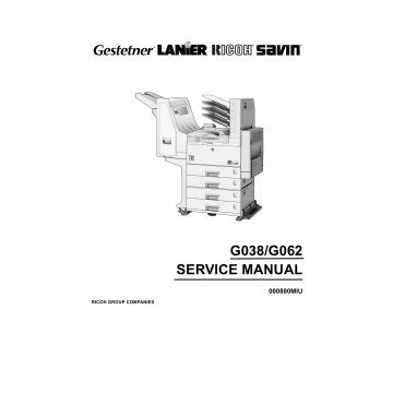RICOH Aficio AP-2700 AP3200 G038 G062 Parts Service Manual