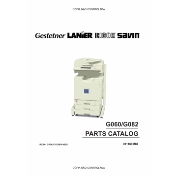 RICOH Aficio AP-3800C 3800CMF 3850C G060 G570 G082 Parts Catalog