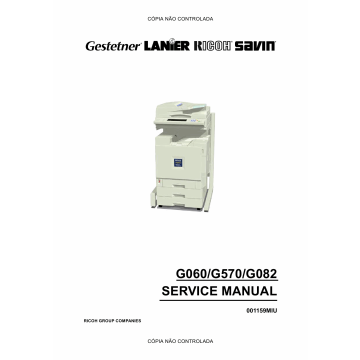 RICOH Aficio AP-3800C 3800CMF 3850C G060 G570 G082 Service Manual