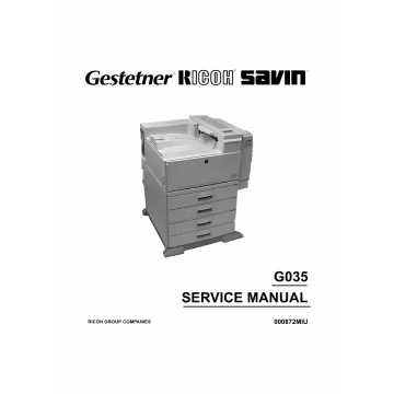 RICOH Aficio AP-4500 G035 Parts Service Manual