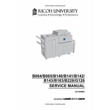 RICOH Aficio AP-900 G126 Service Manual