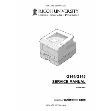 RICOH Aficio BP-20 BP20N G144 G145 Service Manual