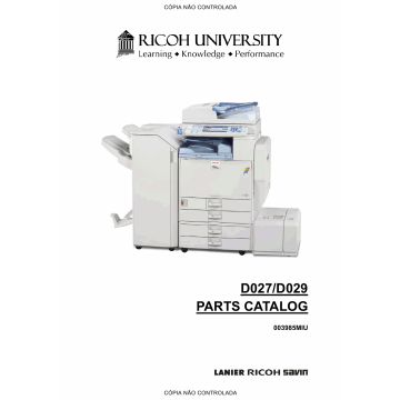 RICOH Aficio C4000 C5000 D027 D029 Parts Catalog