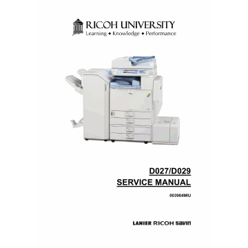 RICOH Aficio C4000 C5000 D027 D029 Service Manual