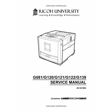 RICOH Aficio CL-2000 2000N 3000 3000E 3500N G081 G092 G120 G121 G122 G123 G139 G149 Service Manual