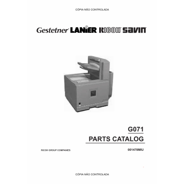 RICOH Aficio CL-5000 G071 Parts Catalog