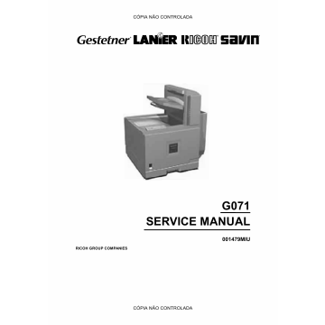 RICOH Aficio CL-5000 G071 Service Manual
