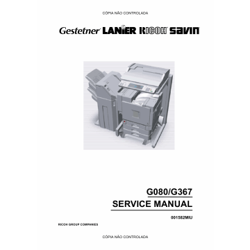 RICOH Aficio CL-7000 7000CMF G080 G367 Service Manual