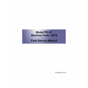 RICOH Aficio DD-4450 DD4450P DD4450CP C277 C278 C279 Service Manual