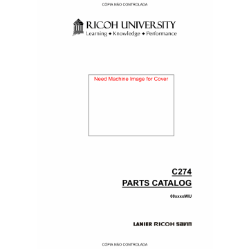 RICOH Aficio DX-2330 2430 C274 Parts Catalog