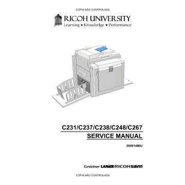 RICOH Aficio DX-3340 JP-1030 1230 3000 1235 C231 C237 C238 C248 C267 Service Manual
