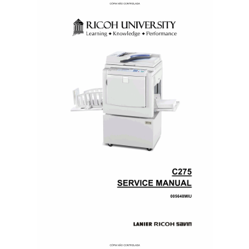 RICOH Aficio DX-3343 3443 C275 Service Manual