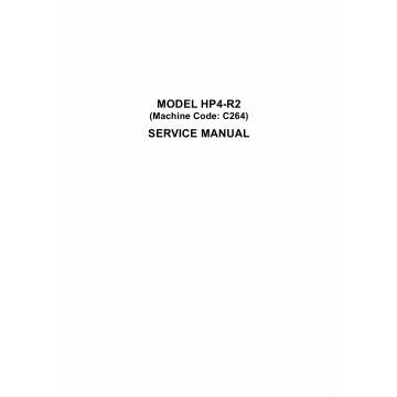 RICOH Aficio DX-4542 4542C 4542CP 4543C 4543CP C264 Service Manual