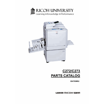 RICOH Aficio DX4545 C272 Parts Catalog