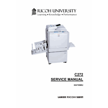 RICOH Aficio DX4545 C272 Service Manual
