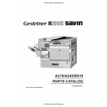 RICOH Aficio FT-4015 4018 3813 A219 A245 B019 Parts Catalog