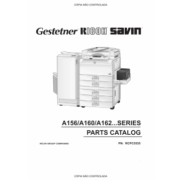 RICOH Aficio FT-4022 5850 A161 A207 Parts Catalog