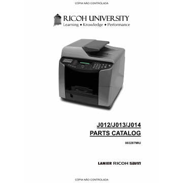 RICOH Aficio GX-3000S 3000SF 3050SFN Parts Catalog