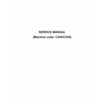 RICOH Aficio JP-5500 JP8500 C239 C244 Service Manual