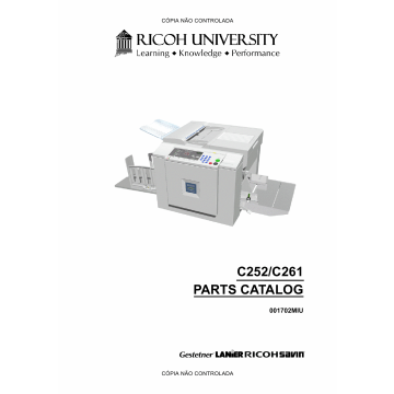 RICOH Aficio JP-730 735 C252 C261 Parts Catalog