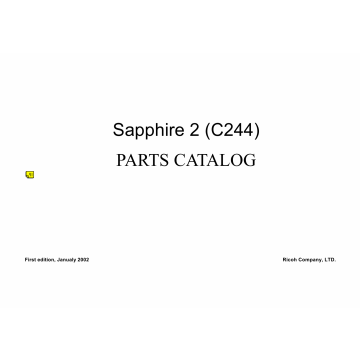 RICOH Aficio JP-8500 C244 Parts Catalog