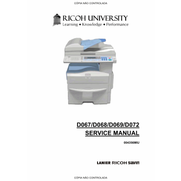 RICOH Aficio MP-171 171F 171S 171SPF D067 D068 D069 D072 Service Manual