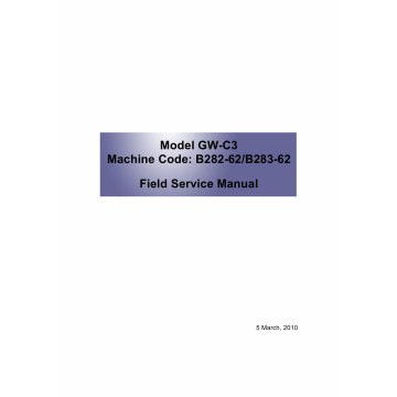 RICOH Aficio MP-1811L MP2011L B282-62 B283-62 Service Manual