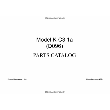 RICOH Aficio MP-1900 D096 Parts Catalog