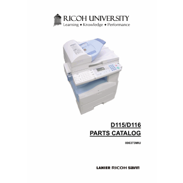 RICOH Aficio MP-201F 201SPF D115 D116 Parts Catalog