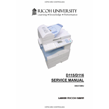 RICOH Aficio MP-201F 201SPF D115 D116 Service Manual