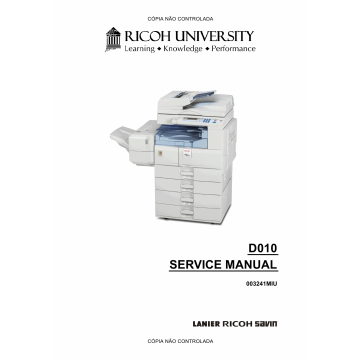 RICOH Aficio MP-2500 D010 Service Manual