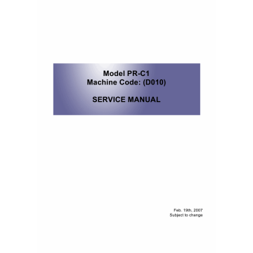 RICOH Aficio MP-2580 MP2500LN 2500 D010 D043 Service Manual