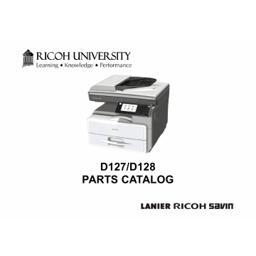 RICOH Aficio MP-301SP 301SPF D127 D128 Parts Catalog